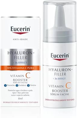 EUCERIN Sérum Facial Vitamina C Pura 10% Concentrado 8ml, Antioxidante, Pele Uniforme, Hyaluron-Filler, Ácido Hialurônico, Antirrugas