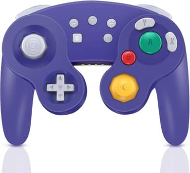 ADHJIE Gamecube Controller for Switch Nintendo,Wireless Gamecube Switch Pro Controller for Nintendo Switch/PC/Steam,6-Axis Gyro Motion,One-Button Wake Up & Screenshot Function, Purple