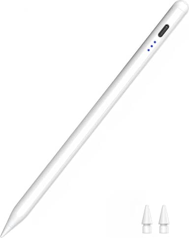 Caneta Stylus para iPad 2018-2025, carregamento rápido USB C de 25 minutos, rejeição da palma da mão e sensibilidade de inclinação, caneta Apple para iPad A16 11/10/9/8/7/6ª geração, Pro 12.9 11 33.0