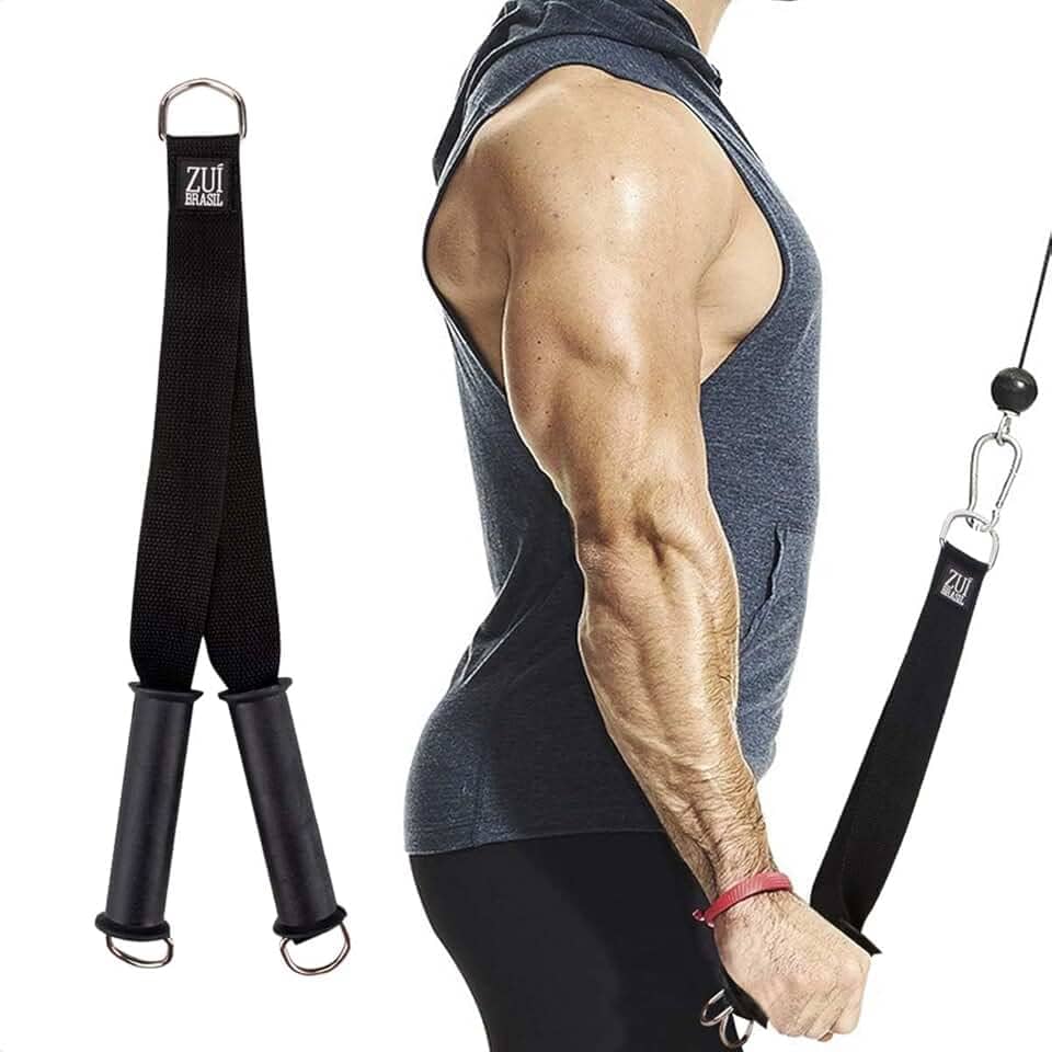 Puxador Cross Over Fita Para Tríceps Manopla Puxador Corda - Puxador Tríceps Academia, Puxador Academia, Puxador Fita Tríceps, Puxador Corda, Corda Tríceps