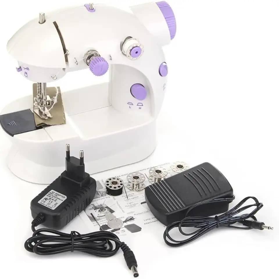 Mini Máquina De Costura Reta Countertech Fh-sm202 Portátil Branca 110v/220v