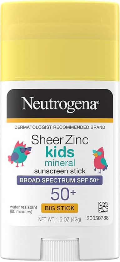 Neutrogena Sheer Zinc Kids Mineral Sunscreen Bastão com espectro de proteção SPF 50+