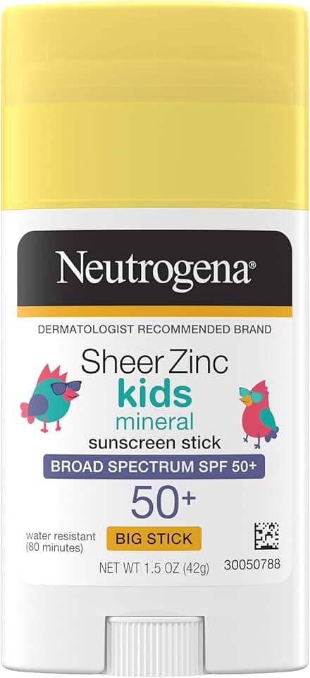 Neutrogena Sheer Zinc Kids Mineral Sunscreen Bastão com espectro de proteção SPF 50+
