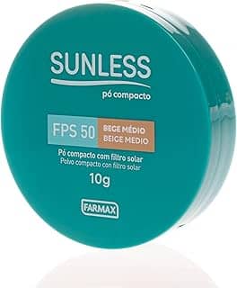 Pó Compacto Sunless Medio com Efeito Matte Aveludado e Vitamina E FPS50 10g