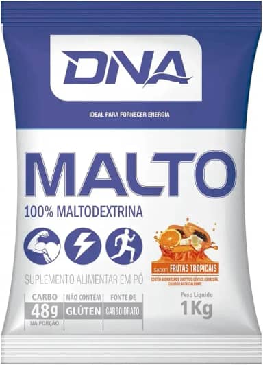 Malto Dextrina 1kg Sabor Frutas Tropicais - Dna Suplementos
