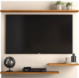 Painel TV 32 Polegadas Smart Plus Modelo MADRID - Quality Móveis (OffWhite Nature)