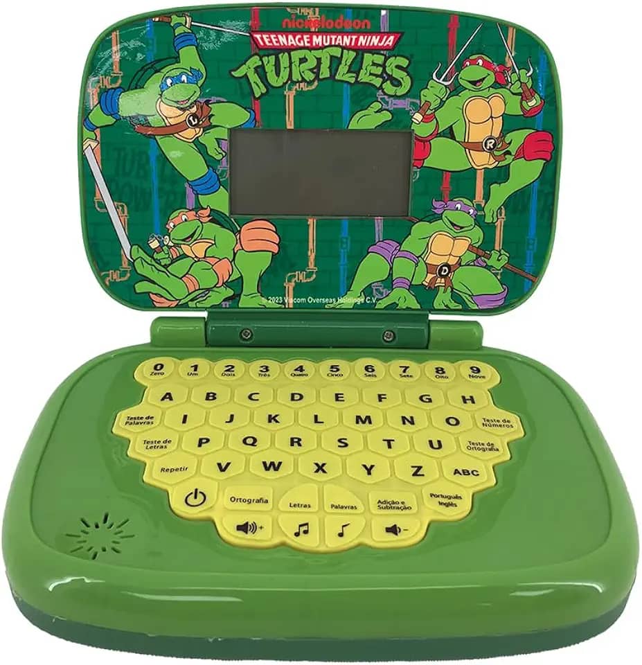 Candide, Laptop Infantil, Tartarugas Ninja, Brinquedo Educativo - Bilíngue