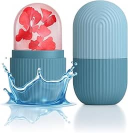 Top Massageador Facial de Gelo Reutilizável – Ice Roller para Rosto, Olhos e Pescoço | Reduz Inchaço, Olheiras, Linhas de Expressão e Alivia Enxaqueca | Skincare Natural com Crioterapia