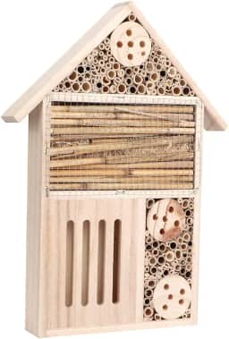 Acouto Casa de Abelha de Madeira - Caixa de Ninho de Insetos Ao Ar Livre, Abrigo para Polinizadores (Tipo A.)