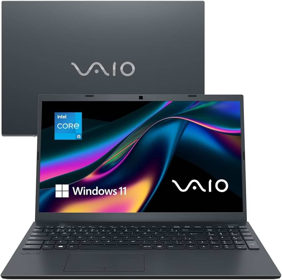 Notebook VAIO FE14 Intel Core i7 12ª gen Windows 11 Home 8GB RAM 512GB SSD, Tela 14 Polegadas Full HD Antirreflexo, Cinza Grafite - VJFE44F11X-B0411H