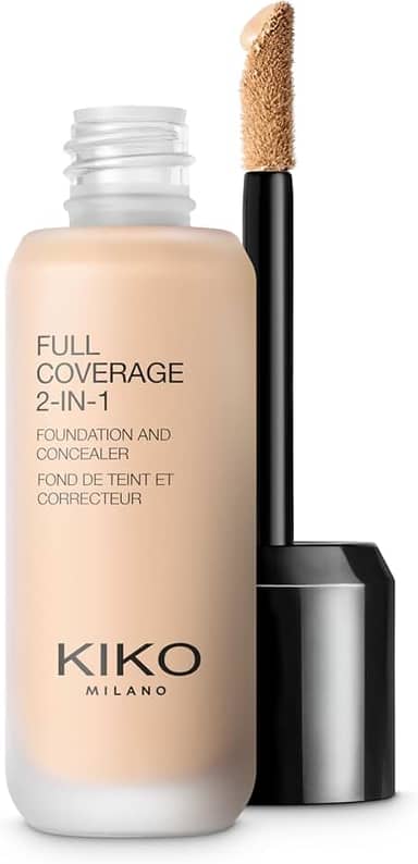 KIKO MILANO, Full Coverage 2-in-1 Foundation & Concealer, Base e Corretivo 2 em 1, Cor