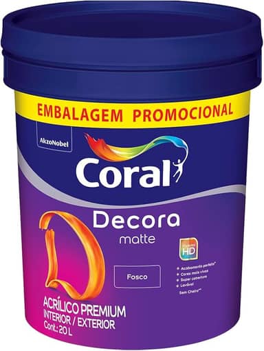 DECORA MATTE FOSCO BRANCO 20L - CORAL