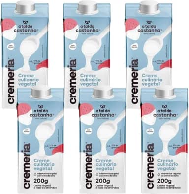 Kit 6 Cremes Vegetais Cremeria A Tal Da Castanha 200g