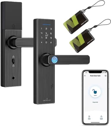 Fechadura Digital Inteligente Smart Lock, WIFI Fechadura compatível com Tuya APP+Transmissão de voz em português+Impressão digital, senhas, cartão e chave mecânica Desbloqueio (X1)