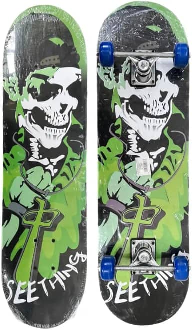 Skate Semi Profissional Montado Completo Modelos, Montado Skate Infantil Semi Profissional Juvenil Radical Skateboard Criança Shape com Lixa - Arte de Rua