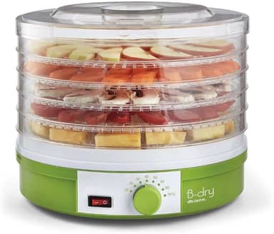 Ariete 616 B-Dry, Desidratador de Alimentos, Temperatura de 35°C e 70°C, 5 Cestos, 245W, Branco/Verde - 110V