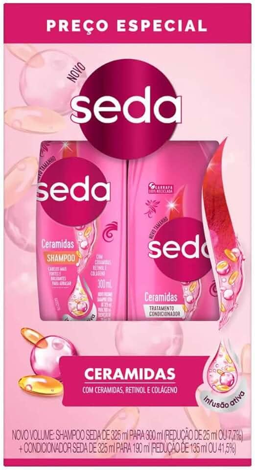 Kit Shampoo 300Ml + Condicionador 190Ml Seda Ceramidas
