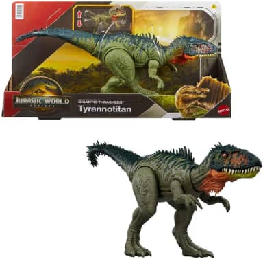 Jurassic World Dinossauro de Brinquedo Rebirth Rastreadore Gigantes Tyrannotitan para crianças a partir de 4 anos