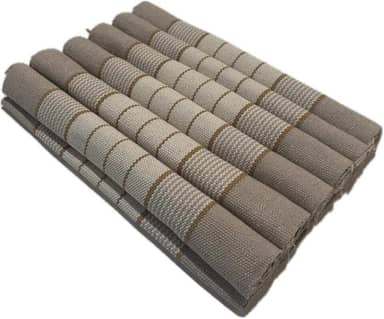 Jogo Americano 7 Peças Algodão com Trilho de Mesa Lugar Americano 6 Lugares Decoração Mesa Cozinha (JGAM06)