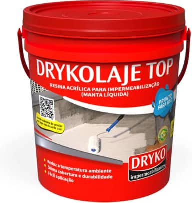 Manta líquida impermeabilizante para lajes 18kg - DRYKOLAJE TOP - Dryko
