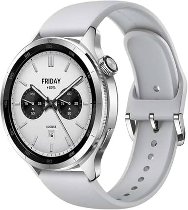 XIAOMI Relógio inteligente S4, rastreador de fitness, 1,43 AMOLED, bateria de 15 dias, chamada Bluetooth, mais de 150 modos esportivos, GPS de banda dupla, NFC, Android e iOS, prata