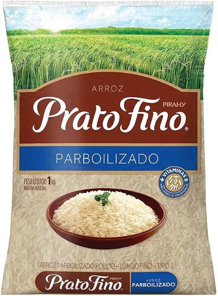 Arroz Parboilizado Prato Fino 1kg Tp1