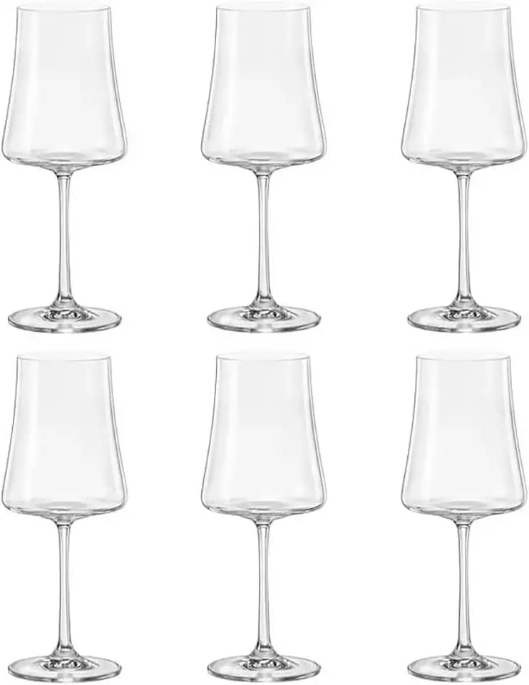 Jogo de 6 tacas para vinho branco Xtra em cristal ecologico 360ml A23,5cm