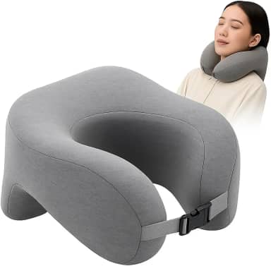 Travesseiro de Pescoço para Viagem; travesseiro de viagem; travesseiro pescoço preenchivel; almofada de pescoço para viagem; almofada de pescoço adulto; Ideal para viajar.