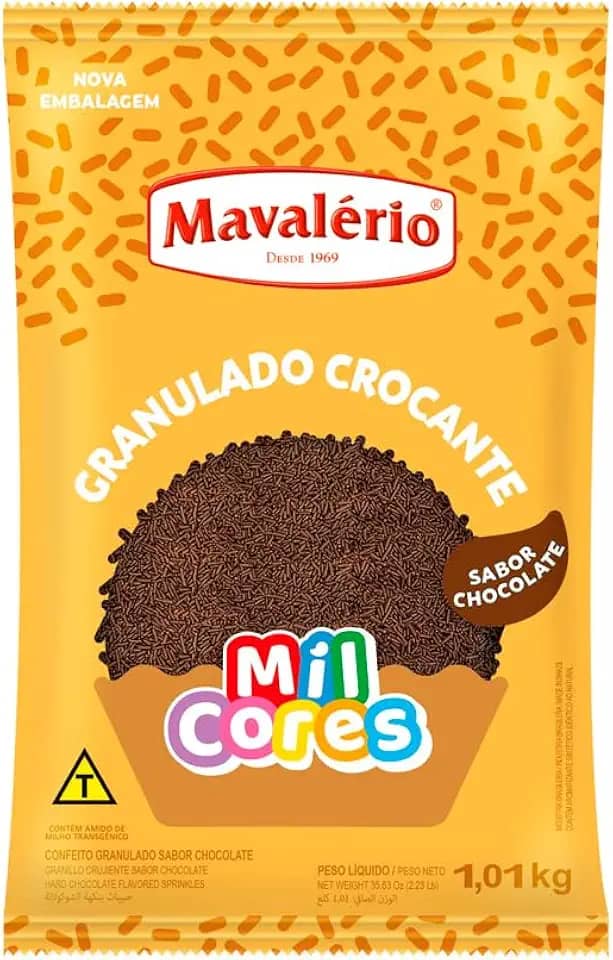 CROCANTE GRANULADO CHOCOLATE 1KG MAVALÉRIO