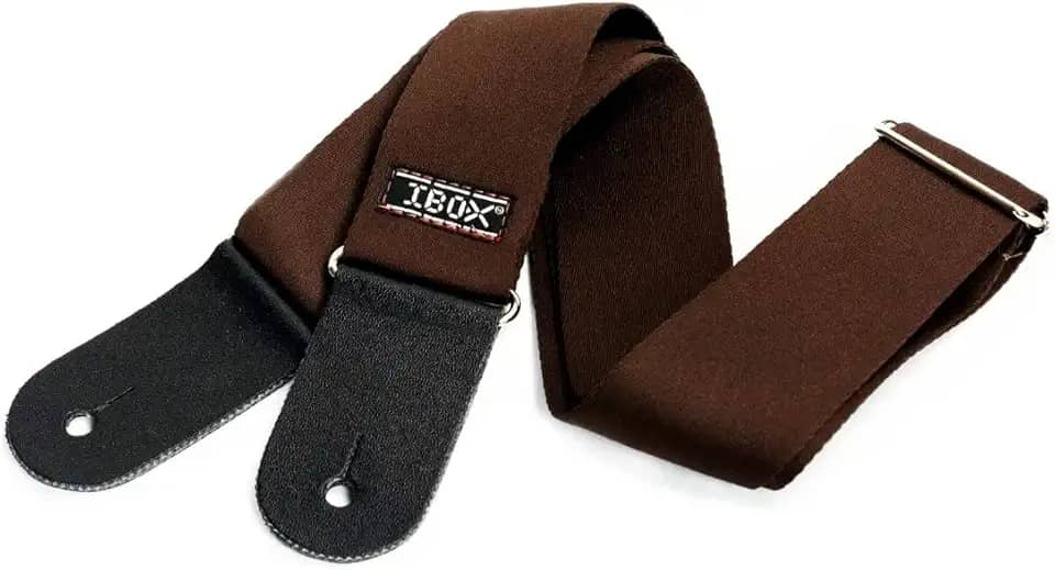 Correias em Algodão P/INSTR.CORDAS C/PONTEIRAS COURO DUPLO- LINHA COMFORT