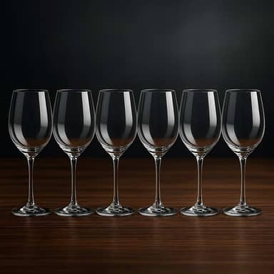 Taça de Vinho 400ml em Cristal Titanium – Jogo com 6 Unidades – Alta Resistência, Transparência Premium – Ideal para Vinho Tinto e Branco – Acabamento Fino e Elegante