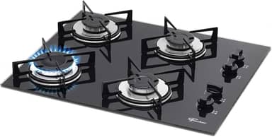 FISCHER COOKTOP GÁS 4 BOCAS MESA VIDRO PRETA BIVOLT 1519-5713