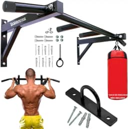 Barra Fixa Parede Musculação Pull-up Pegada Neutra E Aberta