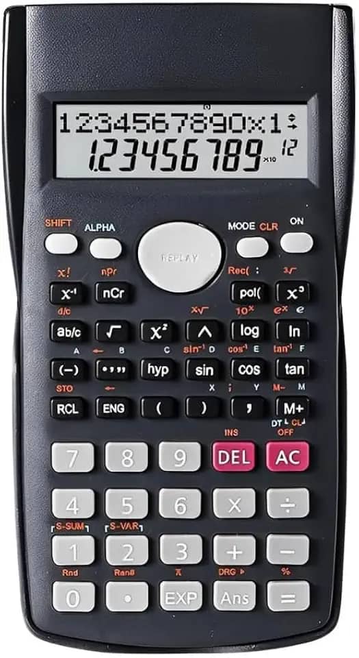 Calculadora Científica Matematica com Capa Visor Duplo e 240 Funções 12 Dígitos para Estudo Escritório Calculo Matemático Álgebra Trigonometria e Ciências Exatas