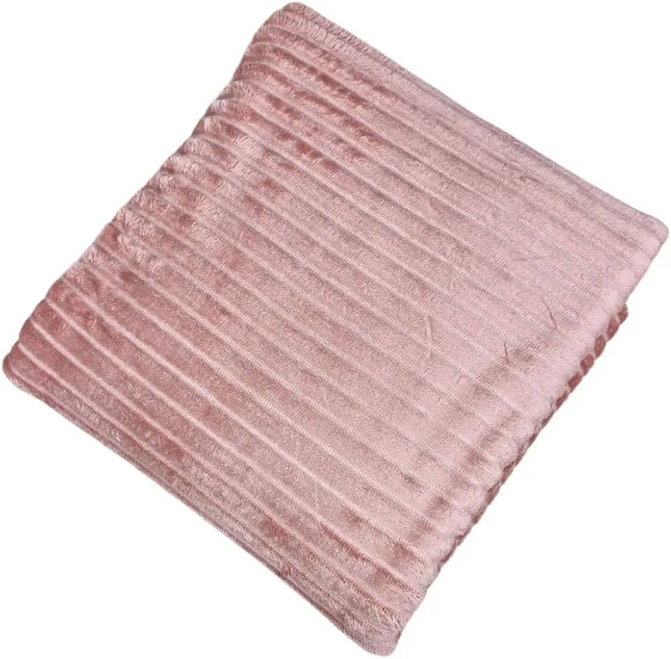 Cobertor Manta Canelada Soft Antialérgico 200m x 180m Microfibra, Casal Lisa (Salmão)