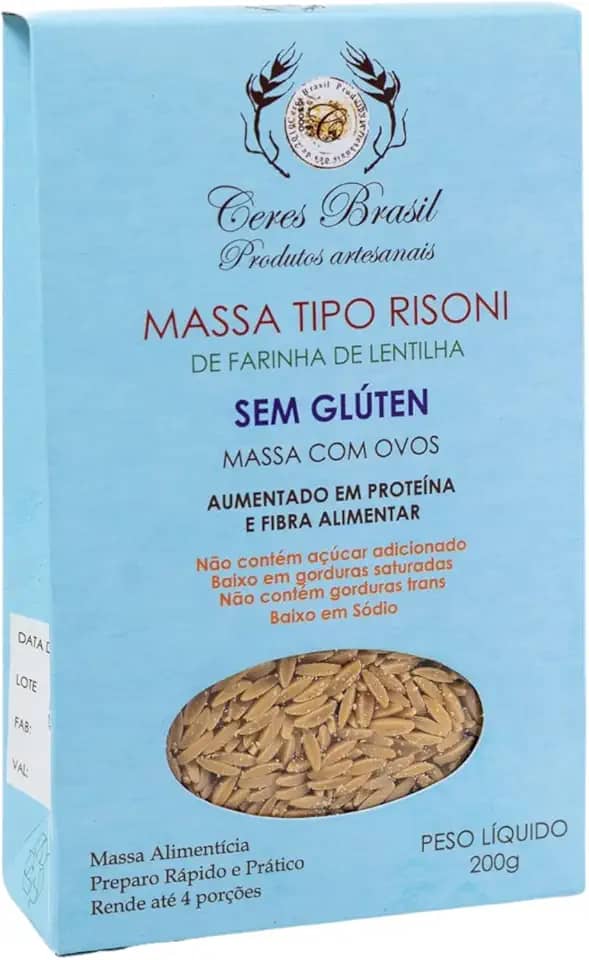 Macarrão Risoni de Lentilha Amarela Sem Glúten Ceres 200g