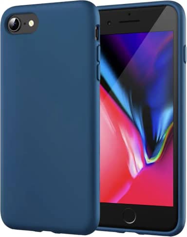 JETech Capa de Silicone para iPhone SE 3/2 (Edição 2022/2020)/ iPhone 8 e iPhone 7 4,7 Polegadas, Case Capinha Protetora para Corpo Inteiro com Toque Suave e Sedoso (Cobalto Azul)