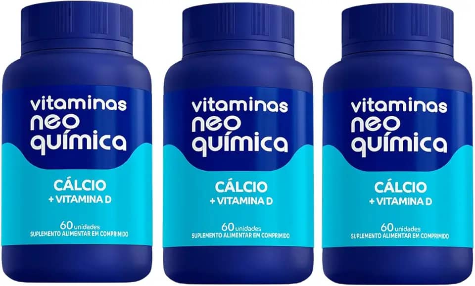 Kit 3 Cálcio + Vitamina D 60 Cápsulas - Neo Química