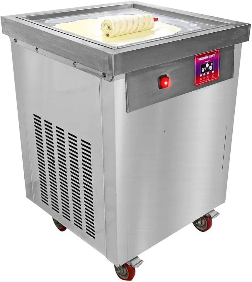 Máquina de Sorvete de Chapa 1300w Ice Cream Roll - Nmsc2