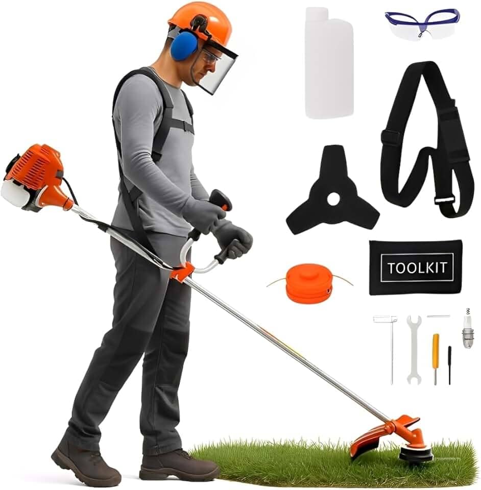 Roçadeira Profissional Nakasaki NK7500 Pró 75cc Gasolina 3.6hp 2 Tempos Com Acessórios