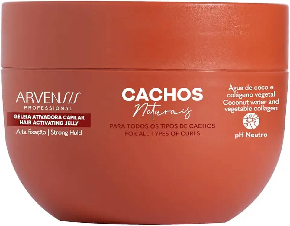 Geleia Ativadora Alta Fixação Arvensis Cachos Naturais - Definição Sem Rigidez, Anti-Frizz, 250g
