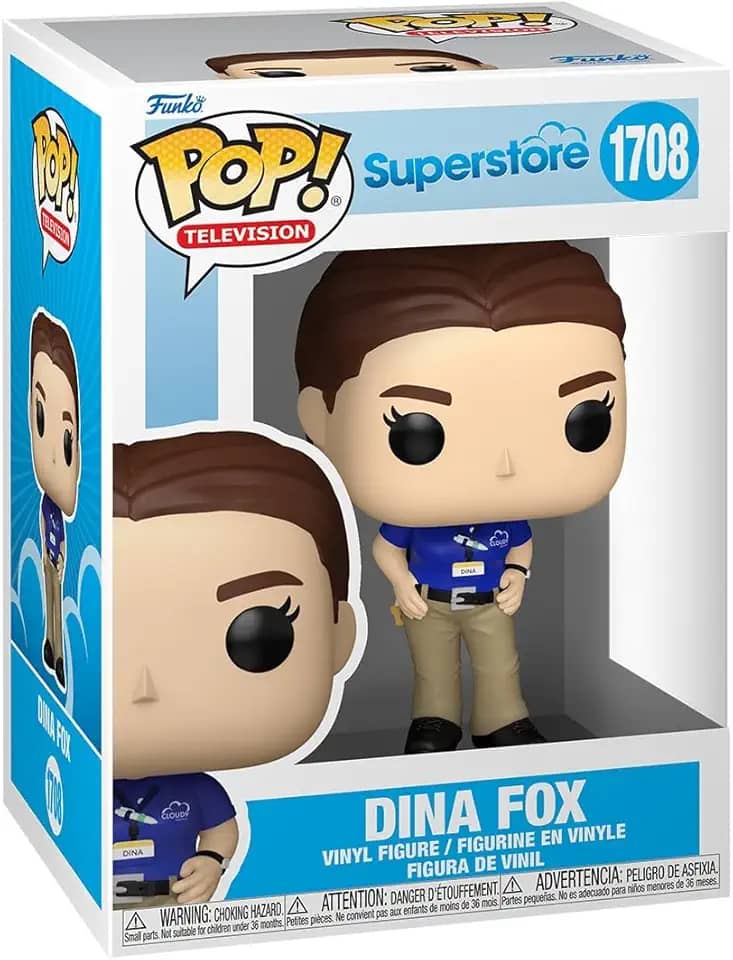 Funko Pop! Televisão: Superloja - Dina Fox - Super Loja - Boneco colecionável de vinil - Ideia de presente - Mercadoria oficial - Brinquedos para crianças e adultos - Fãs de TV - Figura modelo para