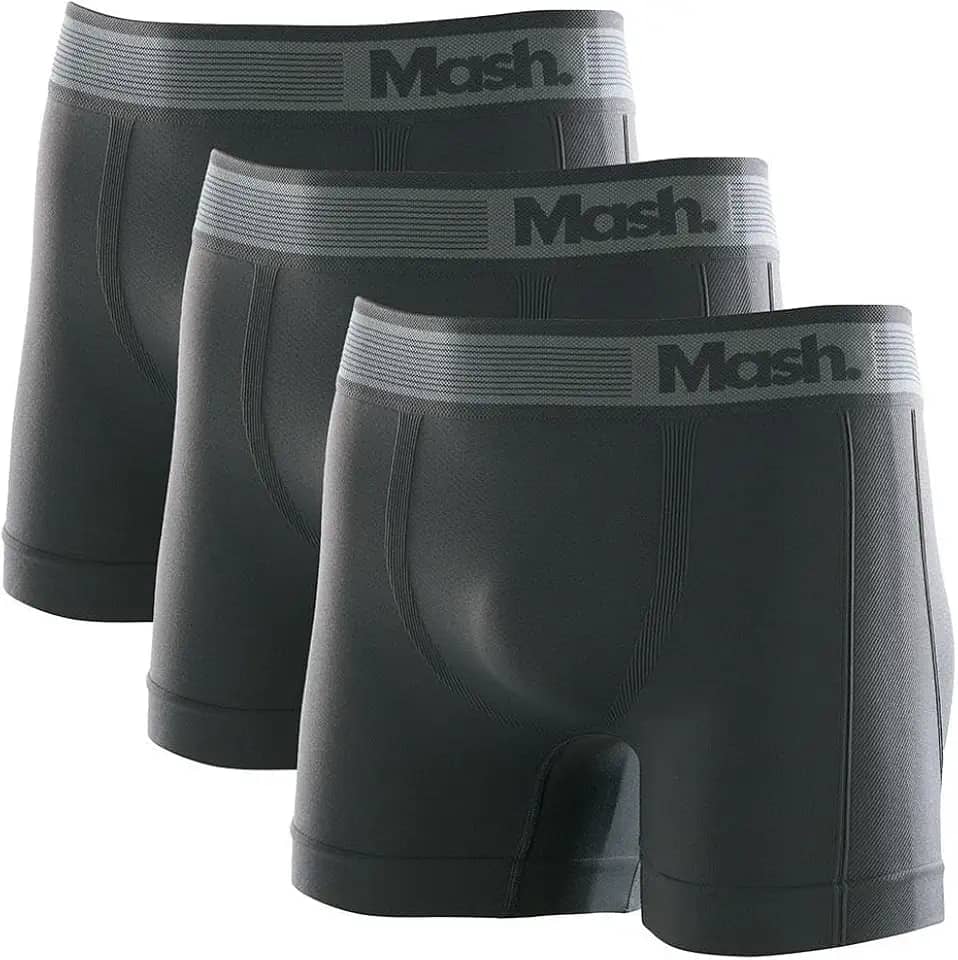 Kit 3 Cuecas Boxer Mash Microfibra Sem Costura 710.01