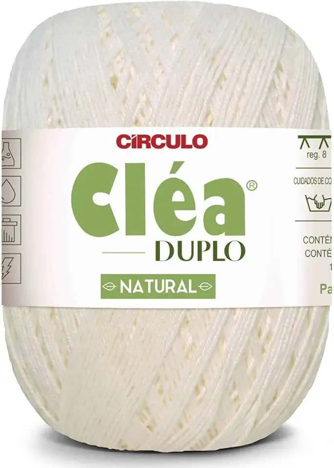 Fio Linha Clea Duplo 508m Círculo 150g Ideal Crochê E Tricô (20 - NATURAL)
