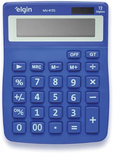 Calculadora de Mesa 12 Dígitos MV 4125 Azul Elgin