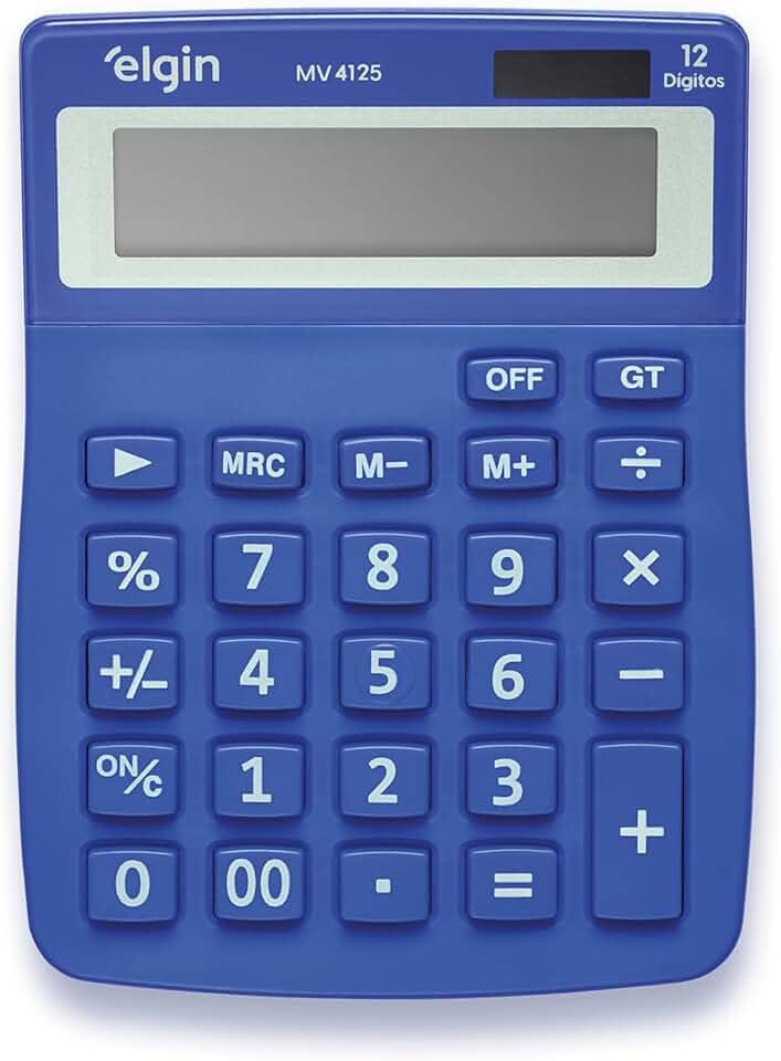 Calculadora de Mesa 12 Dígitos MV 4125 Azul Elgin