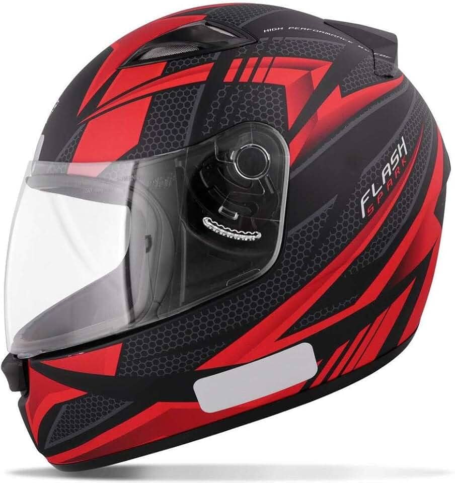 Capacete Ebf New Spark Flash 58/Preto Fosco/Vermelho