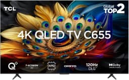 Smart TV TCL 55 Polegadas QLED 4K C655 WiFi Bluetooth Google TV HDR10+ Subwoofer Dolby Atmos 55C655