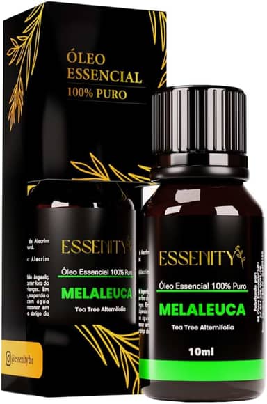 Óleo Essencial de Melaleuca 10ml 100% Puro – Cuidados com a Pele, Tea Tree Natural, Vegano, Aromaterapia – ESSENITY