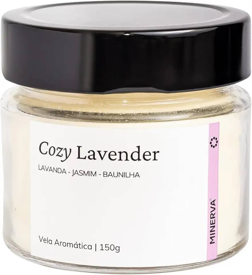 Vela Aromatica Artesanal Perfumada - 150g - Minerva Candles (Cozy Lavender)